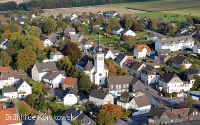 Blick über Suttrop aus einem Ballon